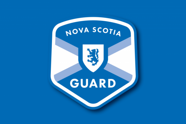 graphic of the Nova Scotia Guard logo on a blue background