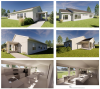 Renderings of a small option home by DORA Construction, one of two modular design plans